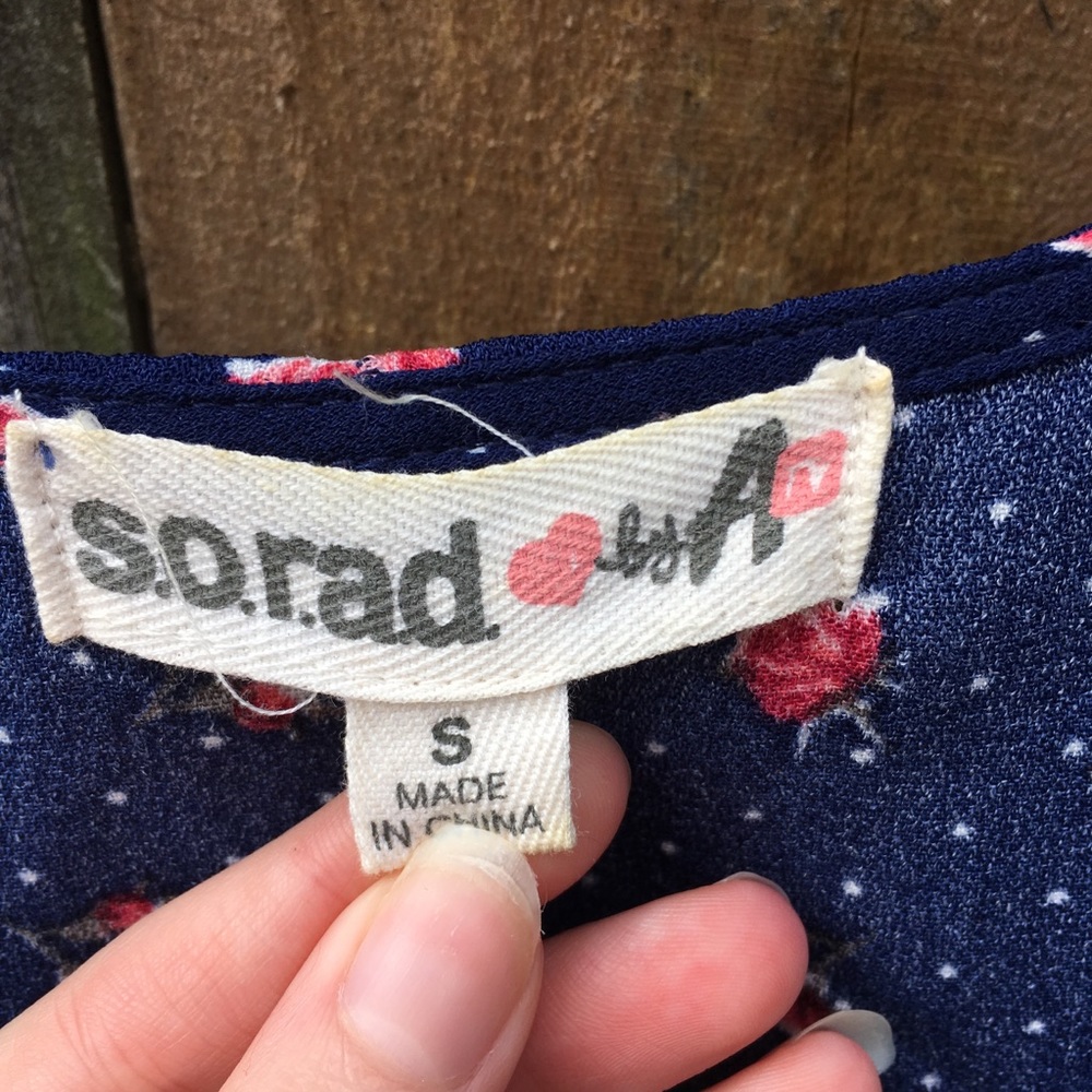 Floral Corset Back Dress w/ Pockets - Picture 6 of 8